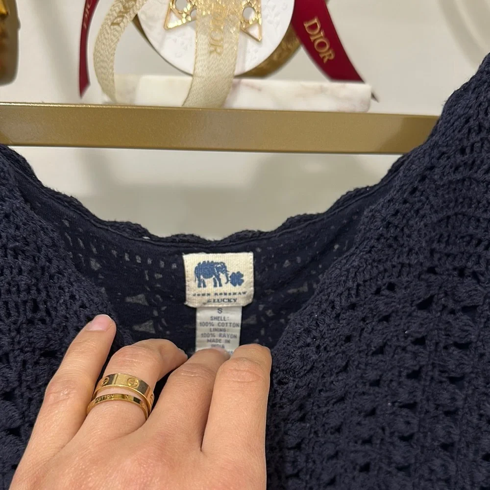 John Robshaw Lucky Brand Crochet Maxi Dress - Picture 7 of 10